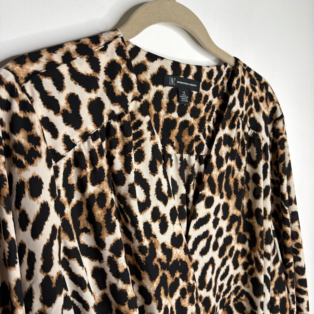 INC 1X Animal Print Women's Top - Picture 9 of 11